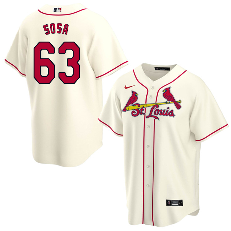 Nike Men #63 Edmundo Sosa St.Louis Cardinals Baseball Jerseys Sale-Cream